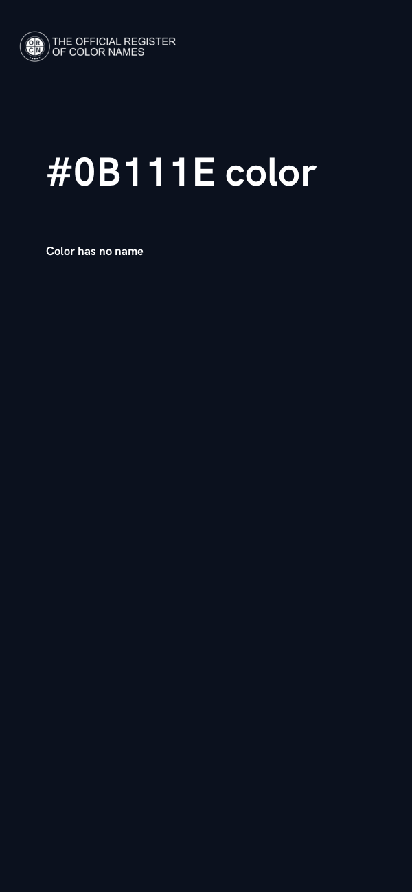#0B111E color image