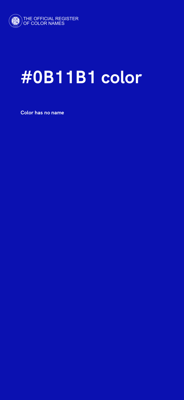 #0B11B1 color image