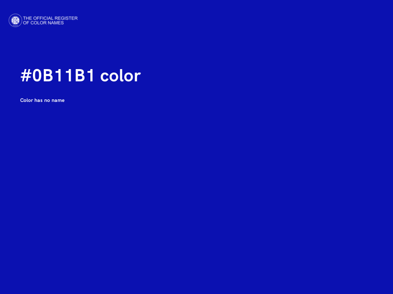 #0B11B1 color image