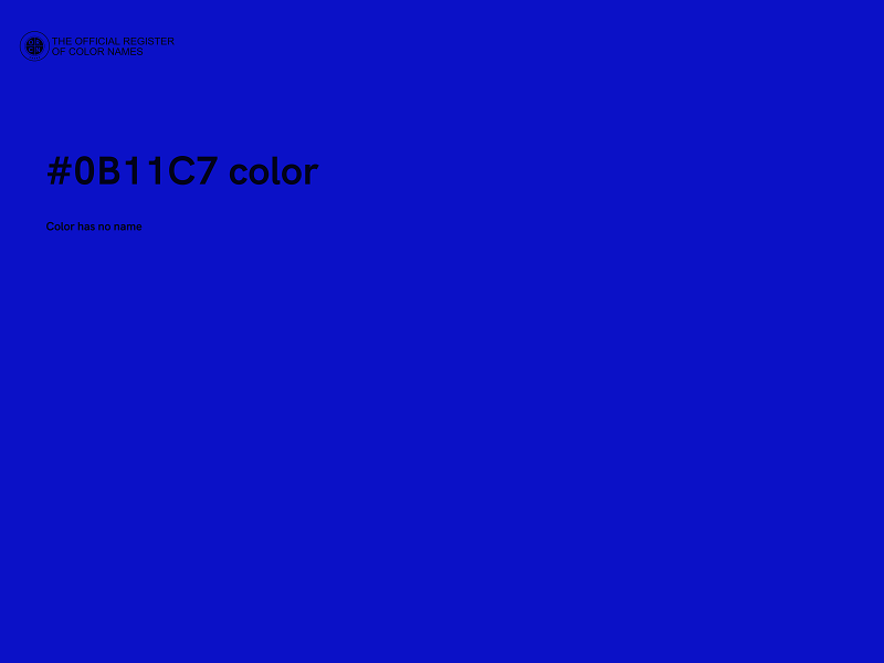 #0B11C7 color image