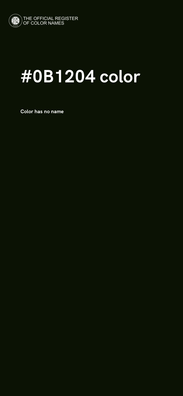 #0B1204 color image