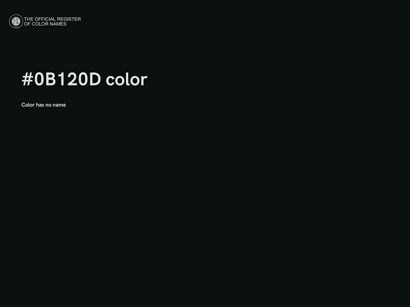 #0B120D color image