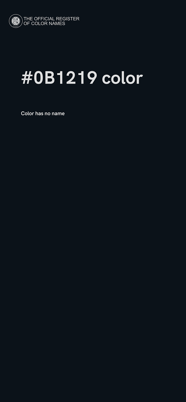 #0B1219 color image