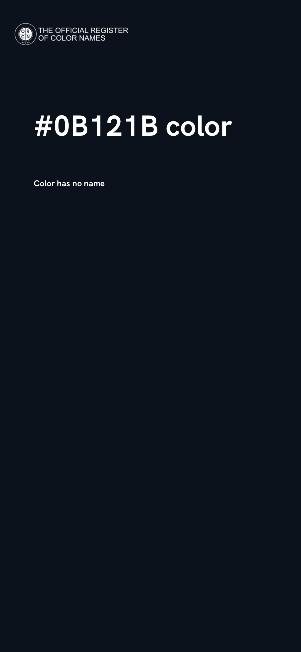 #0B121B color image