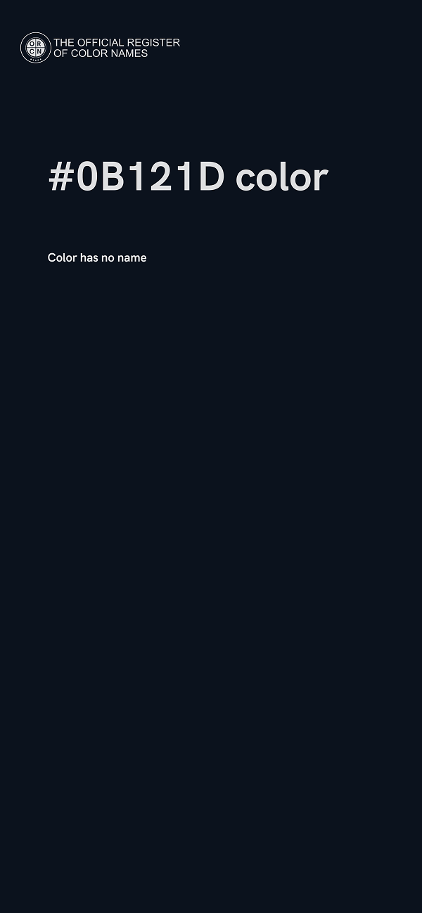 #0B121D color image