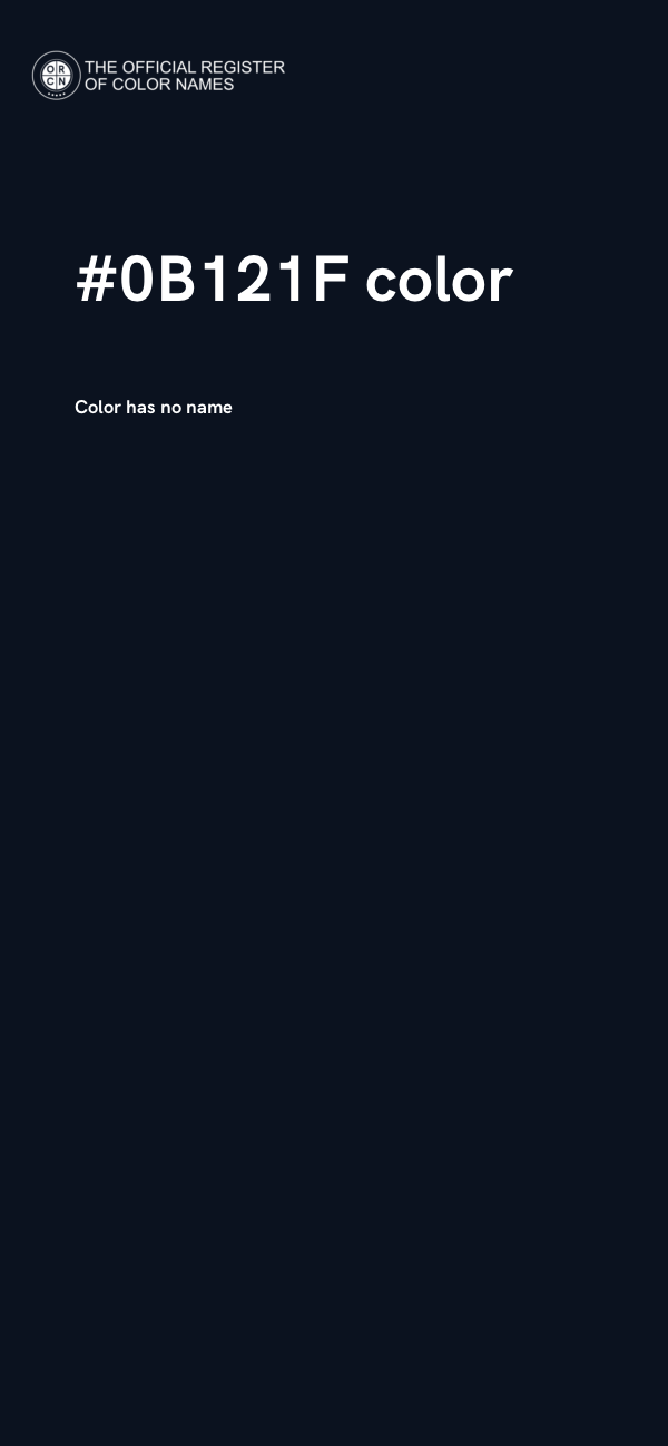 #0B121F color image