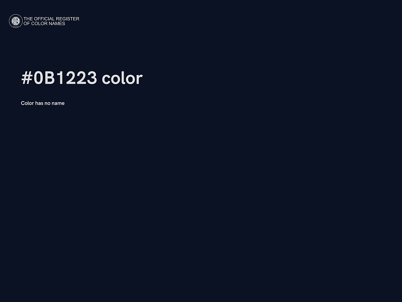 #0B1223 color image