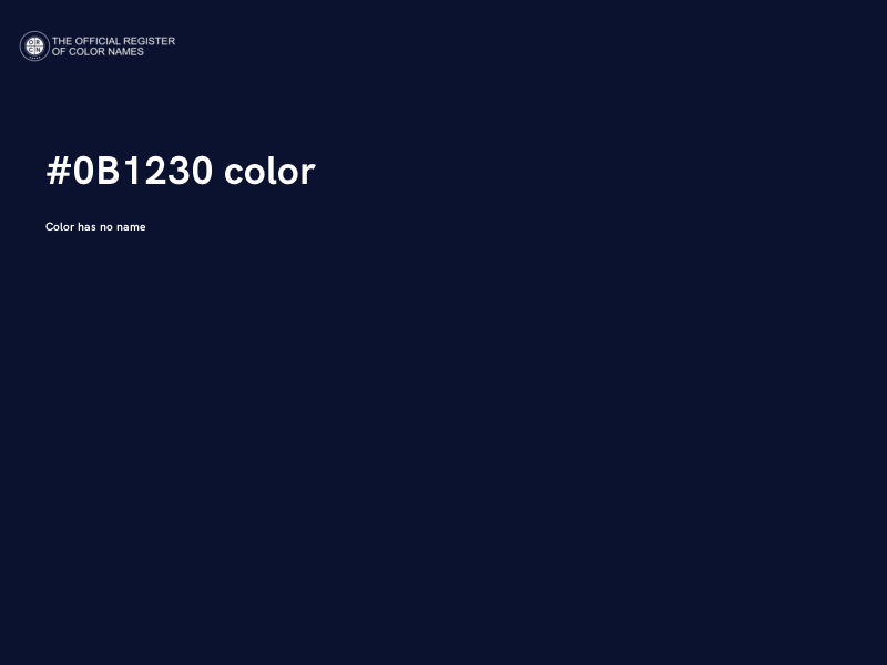 #0B1230 color image