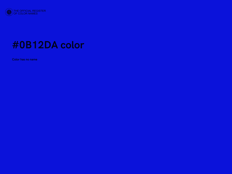 #0B12DA color image