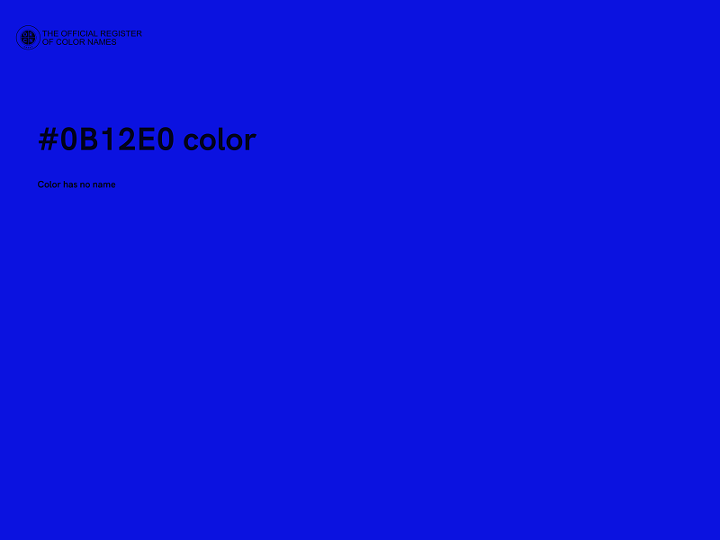 #0B12E0 color image