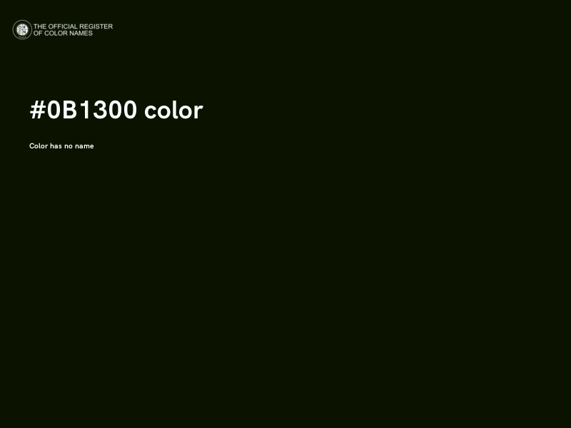 #0B1300 color image