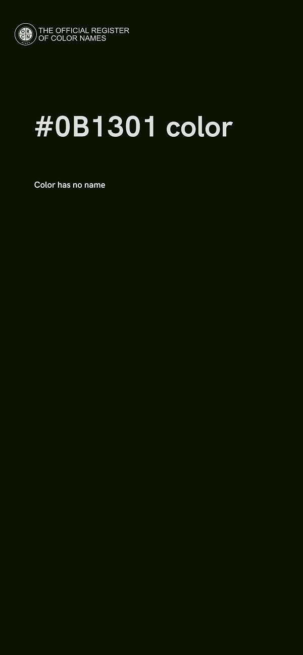#0B1301 color image