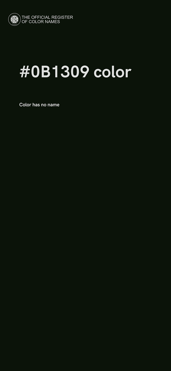 #0B1309 color image