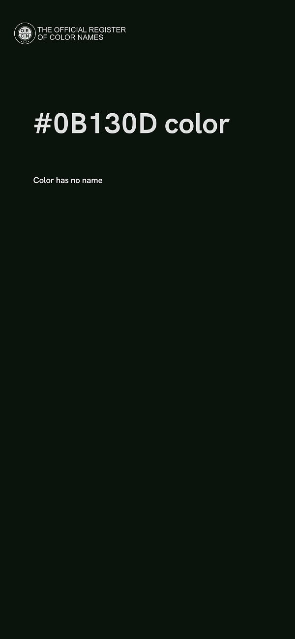#0B130D color image