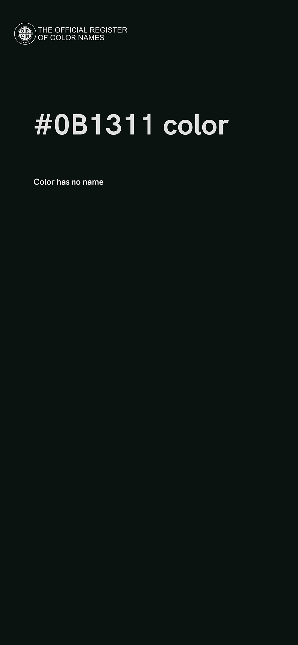 #0B1311 color image
