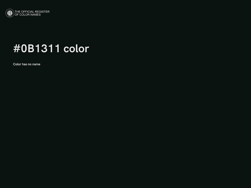 #0B1311 color image
