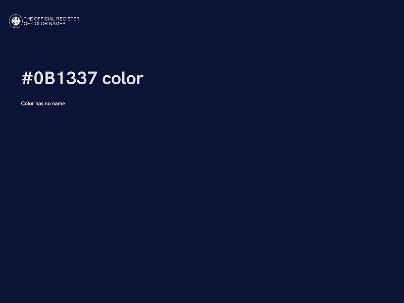#0B1337 color image