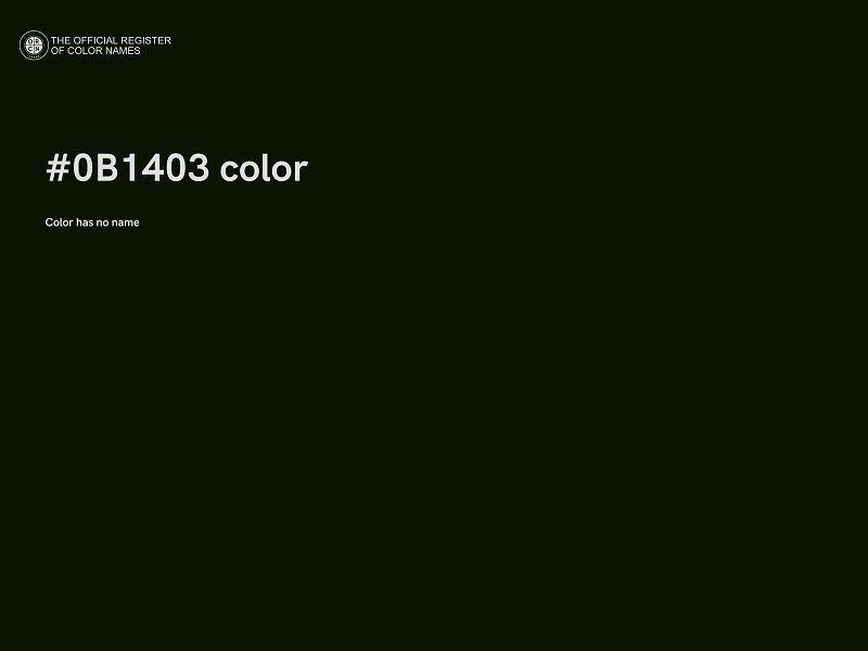 #0B1403 color image