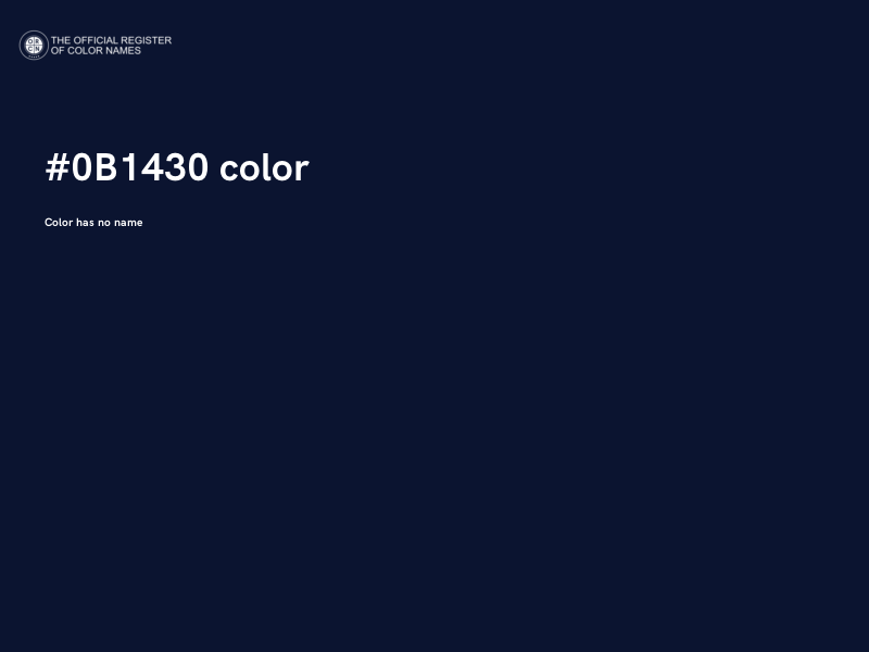 #0B1430 color image