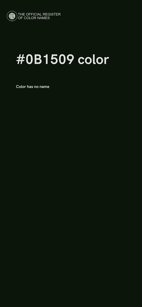 #0B1509 color image