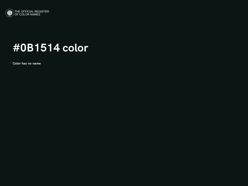 #0B1514 color image