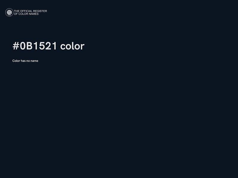 #0B1521 color image