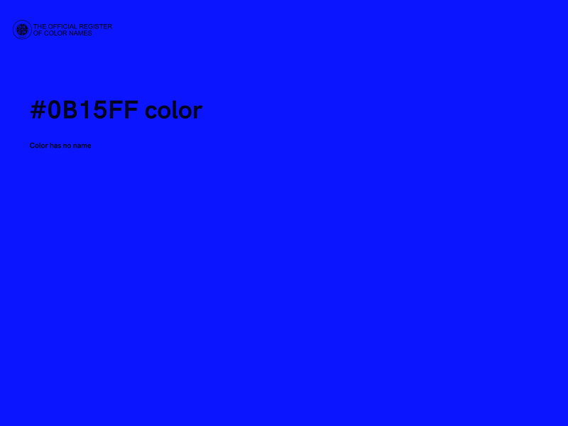 #0B15FF color image