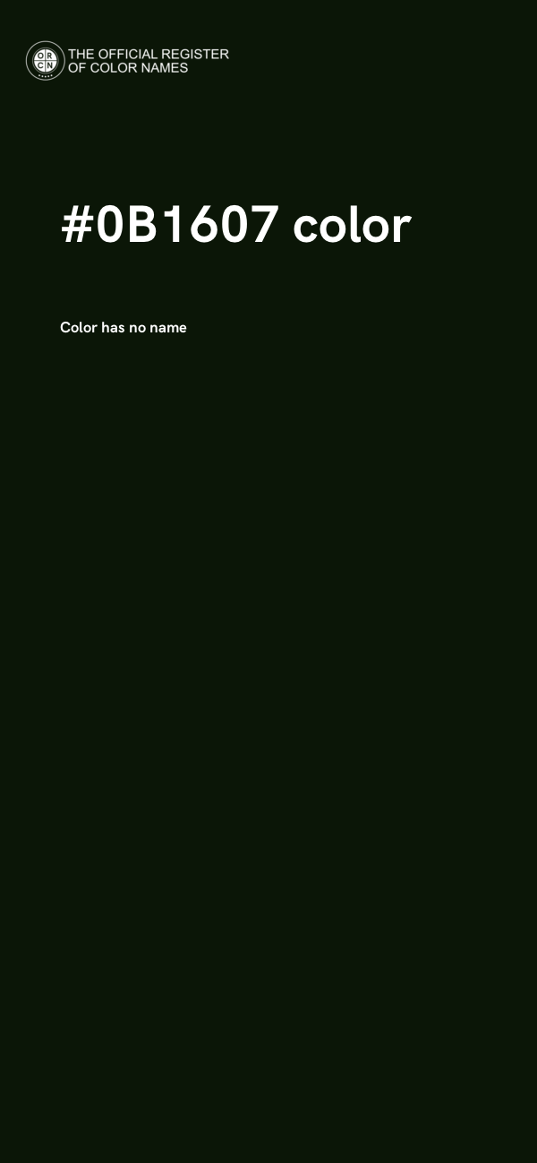 #0B1607 color image