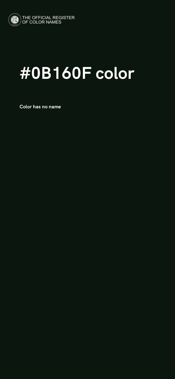#0B160F color image