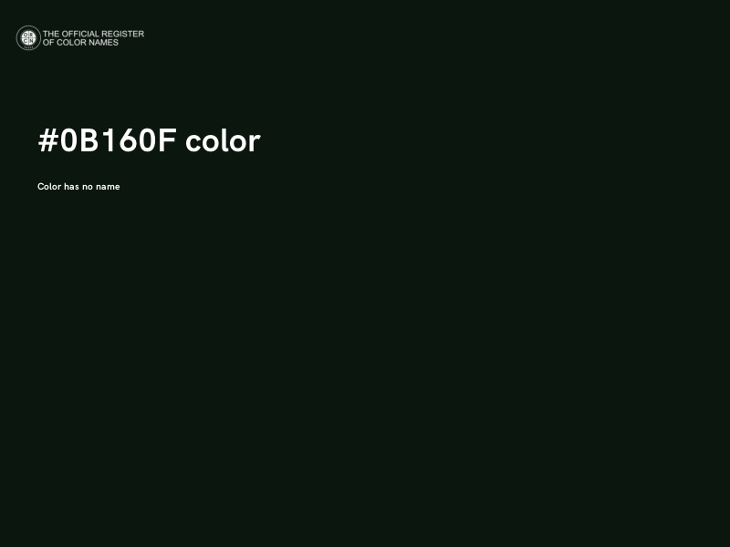 #0B160F color image