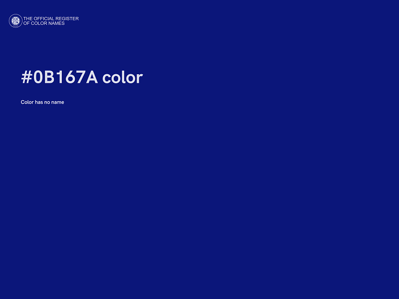 #0B167A color image