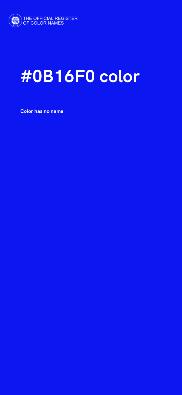 #0B16F0 color image