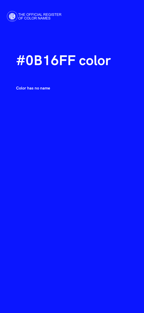 #0B16FF color image
