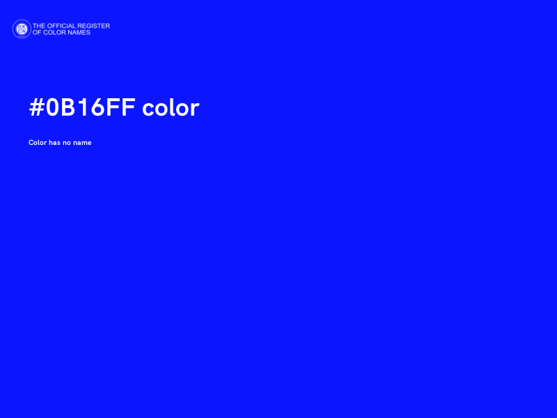 #0B16FF color image