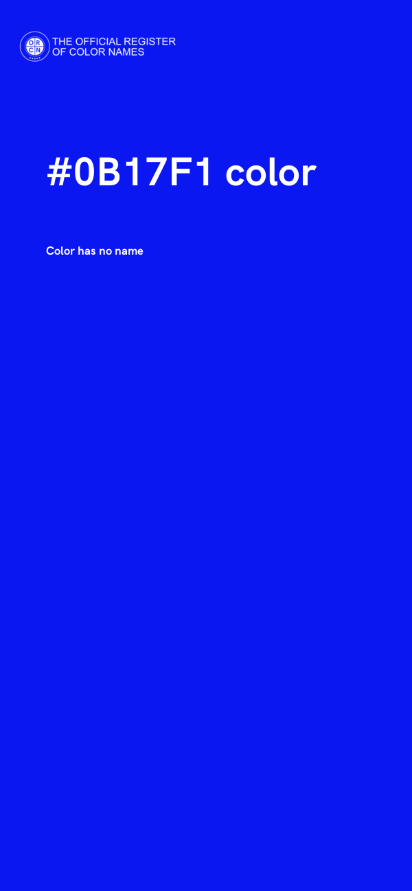 #0B17F1 color image