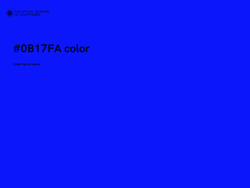 #0B17FA color image