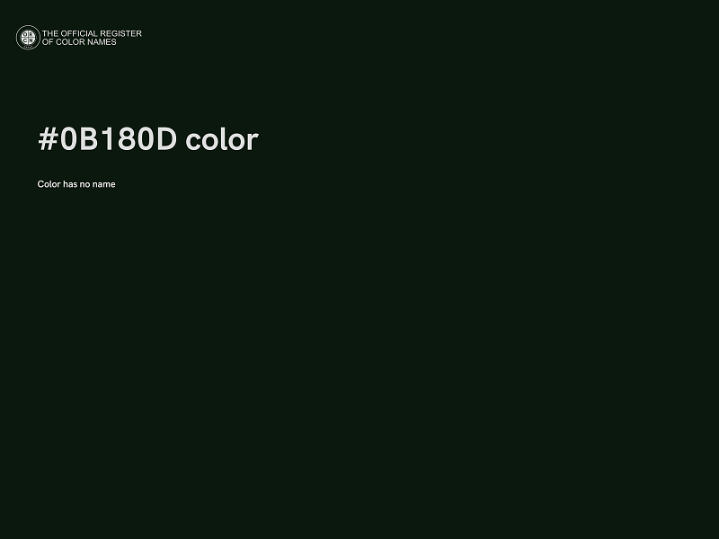 #0B180D color image