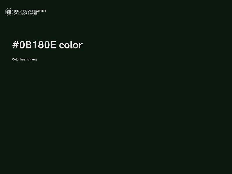 #0B180E color image