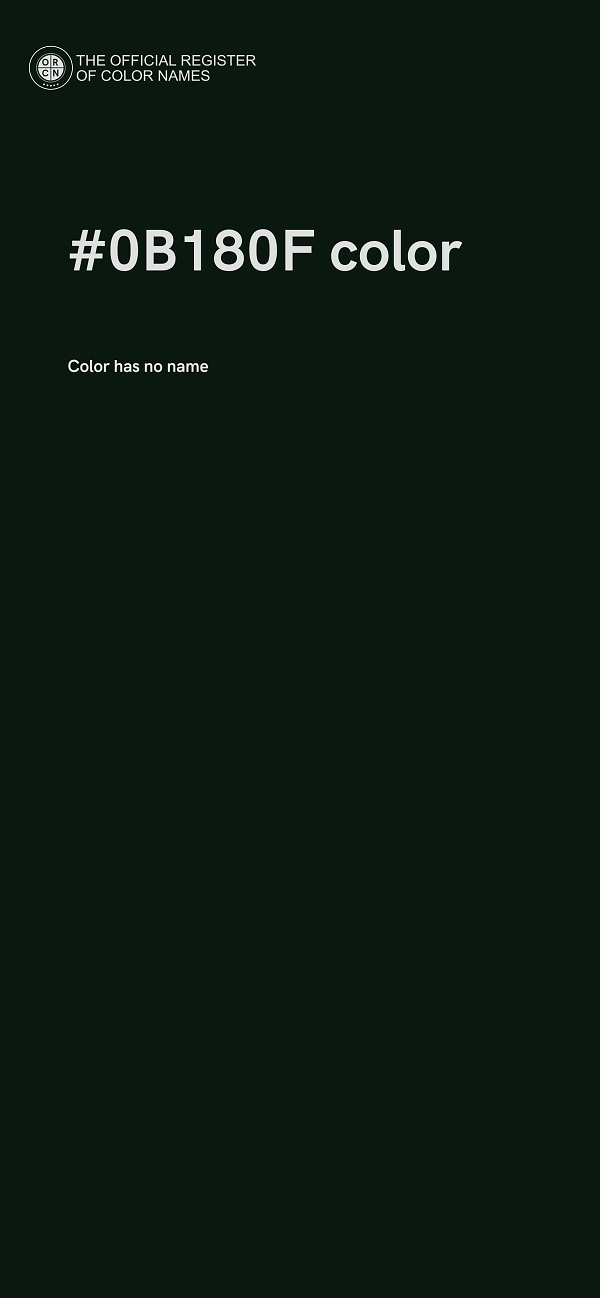 #0B180F color image