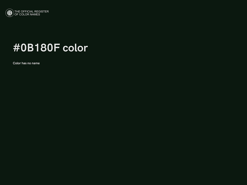 #0B180F color image