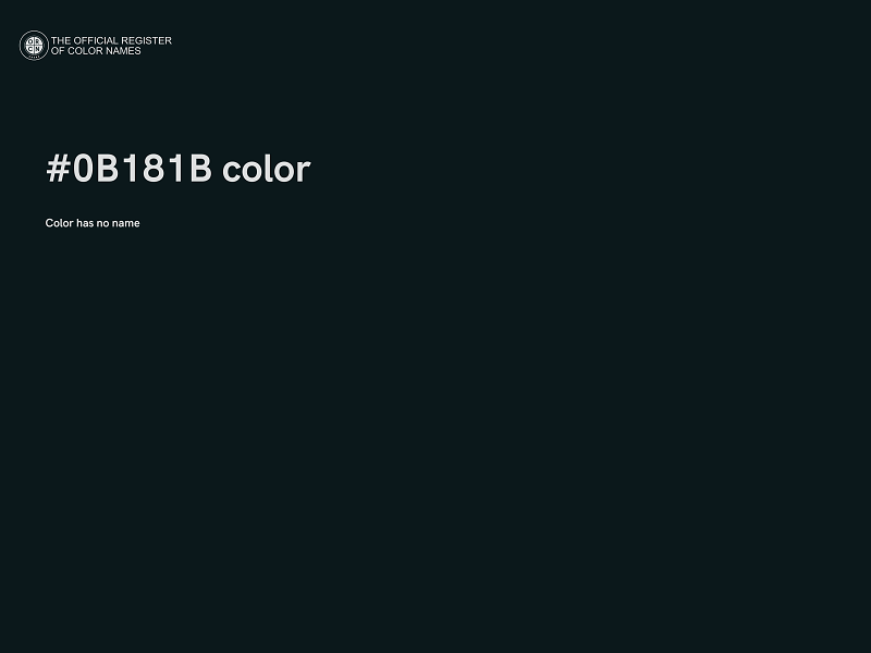 #0B181B color image