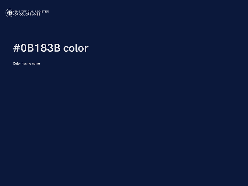 #0B183B color image