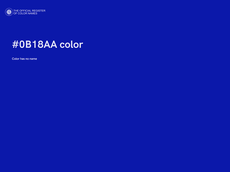 #0B18AA color image