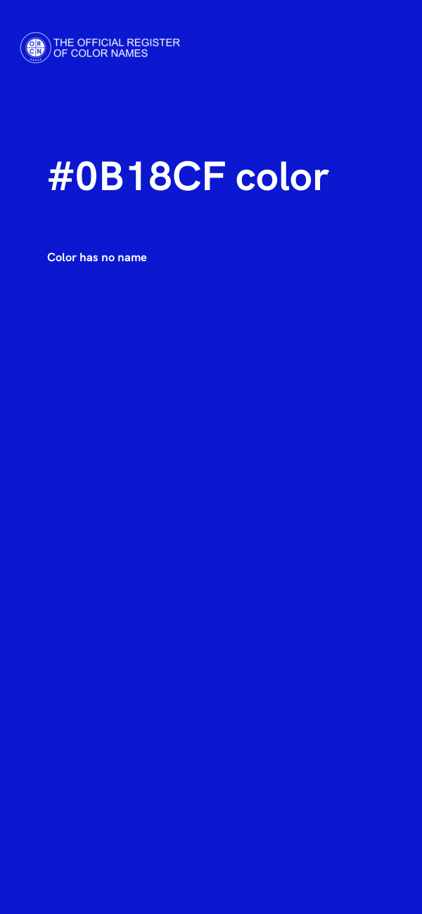 #0B18CF color image