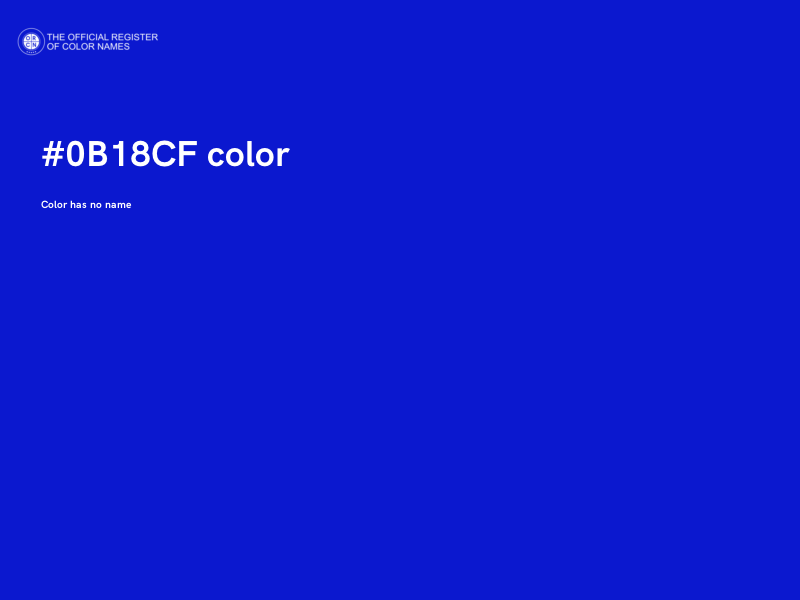 #0B18CF color image