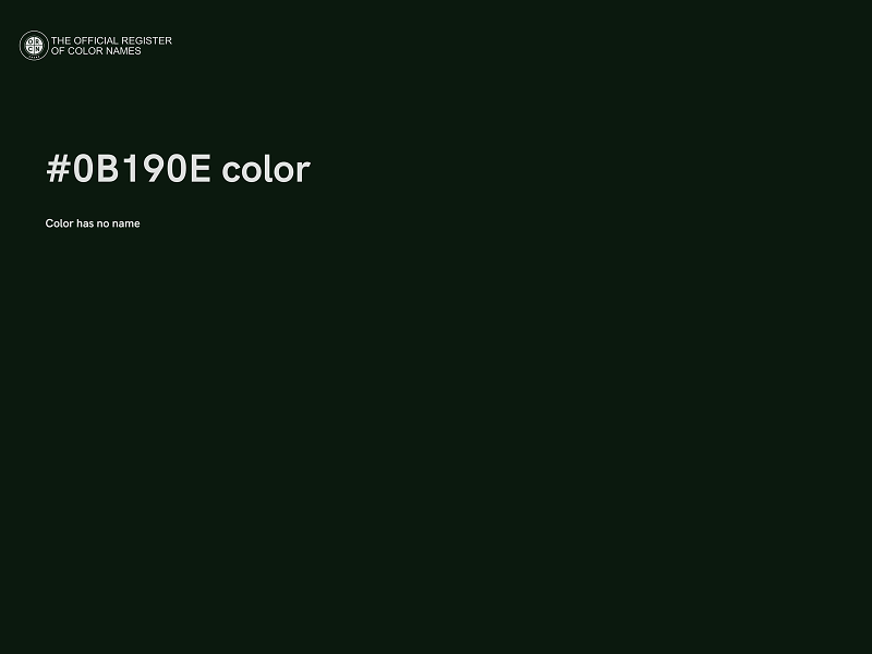 #0B190E color image