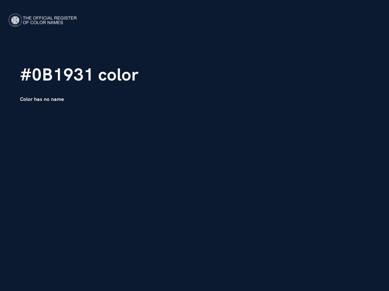 #0B1931 color image