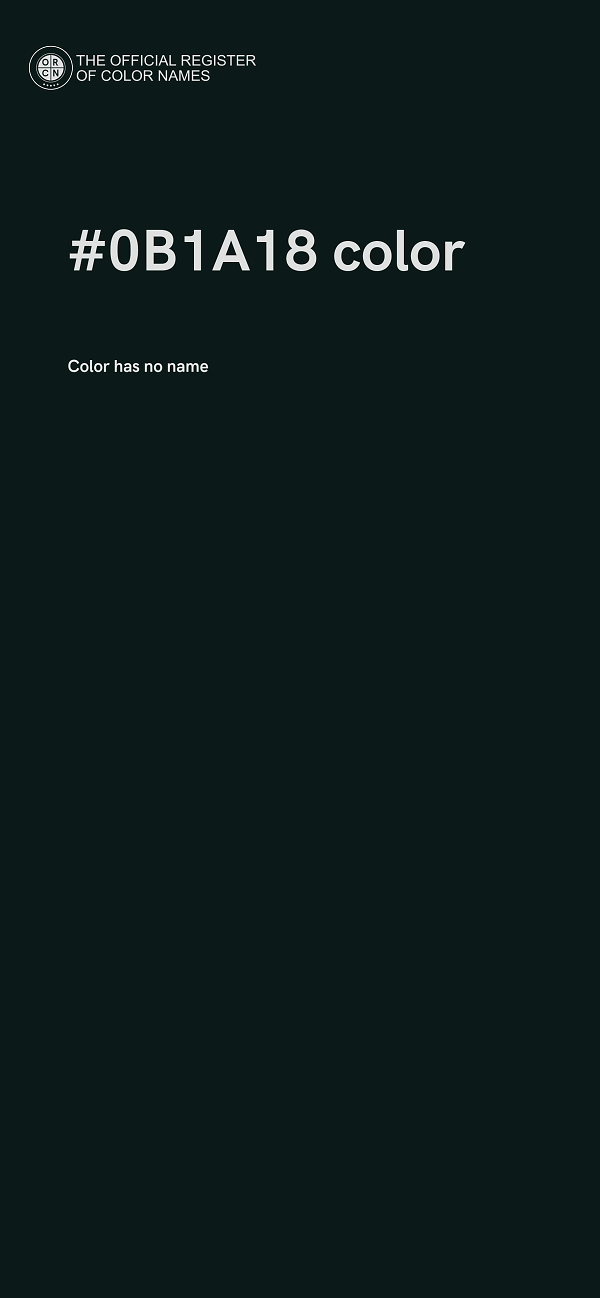 #0B1A18 color image