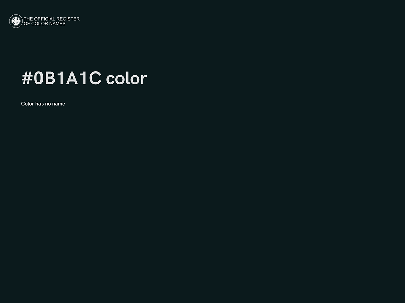 #0B1A1C color image