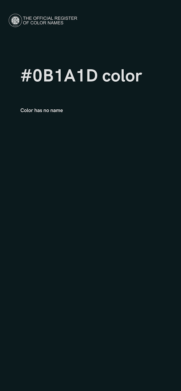 #0B1A1D color image